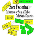 Sort Factoring Difference Sum Of Cubes Cubics Quartics From