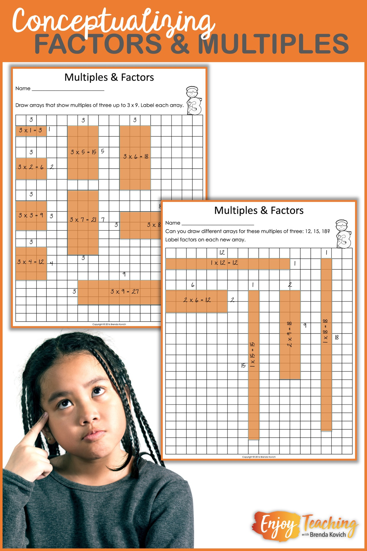 Teaching Factors Arrays Prime Composite Square Enjoy Teaching