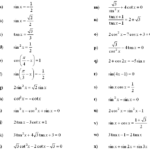 Trigonometric Equations Formula With Worksheets