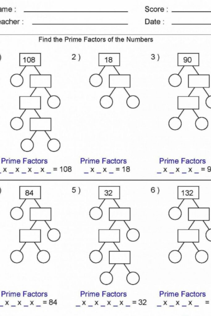 Using Factoring Numbers Worksheet Software 2020VW COM