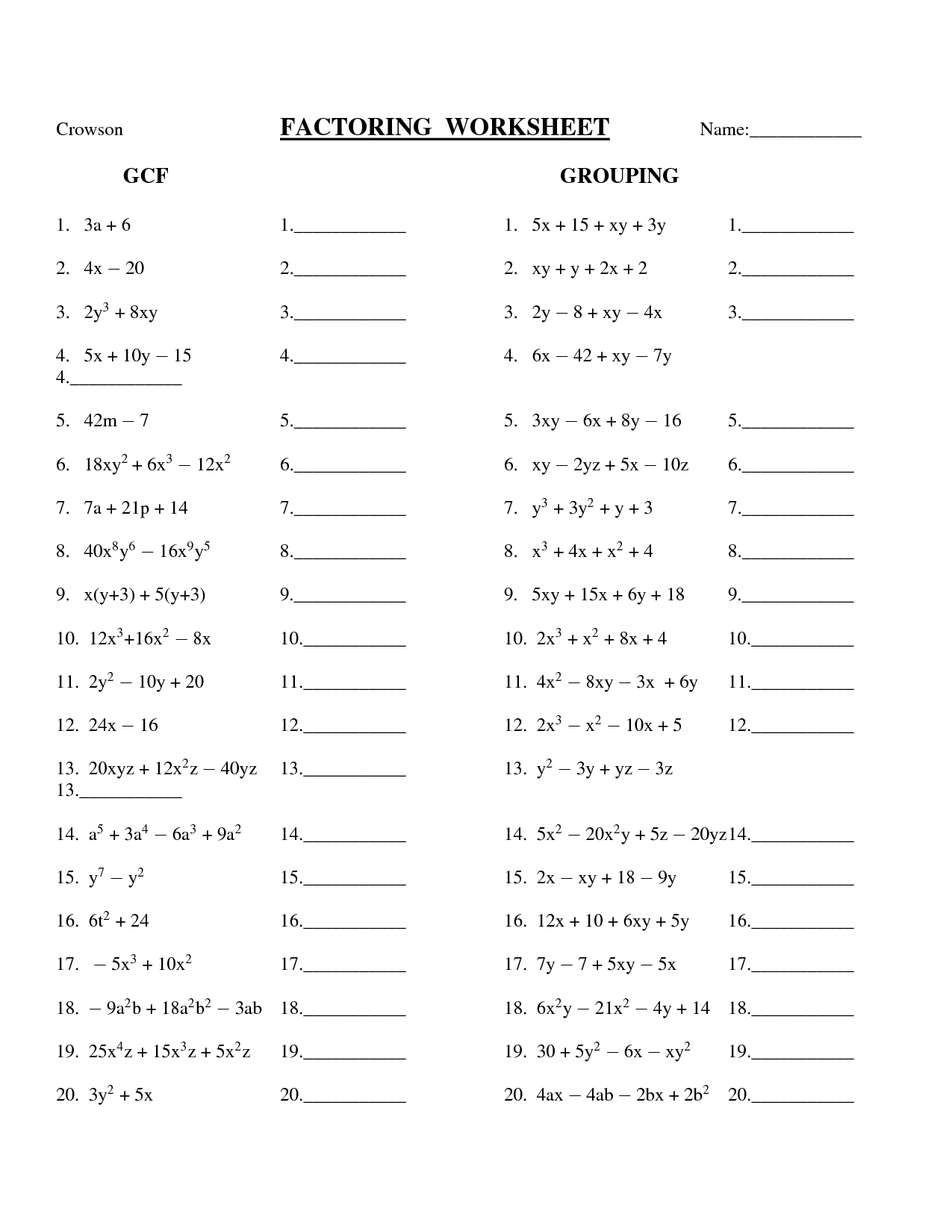 13 Dividing Polynomials Worksheet With Work Worksheeto