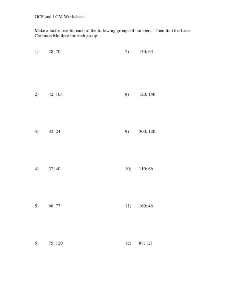 15 Factoring GCF Worksheet Printable Worksheeto