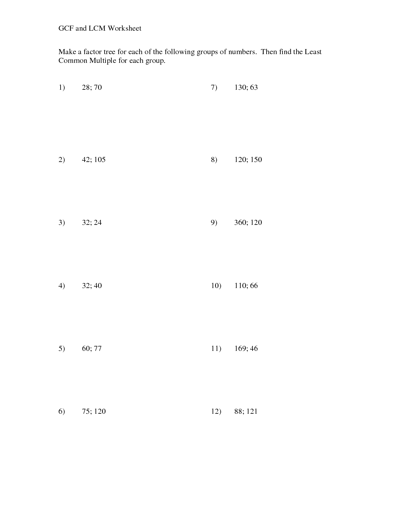 15 Factoring GCF Worksheet Printable Worksheeto