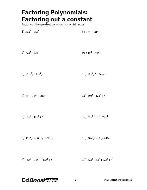 20 Multiplying And Factoring Polynomials Worksheet Worksheet From Home