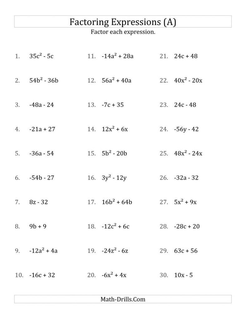 29 Solving Quadratics By Factoring Worksheet Answer Key With Work PNG 