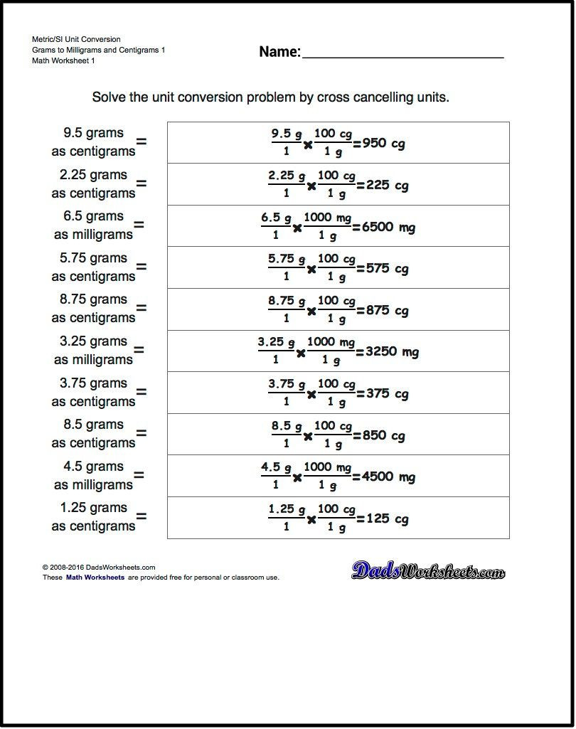 30 Chemistry Conversion Factors Worksheet Education Template