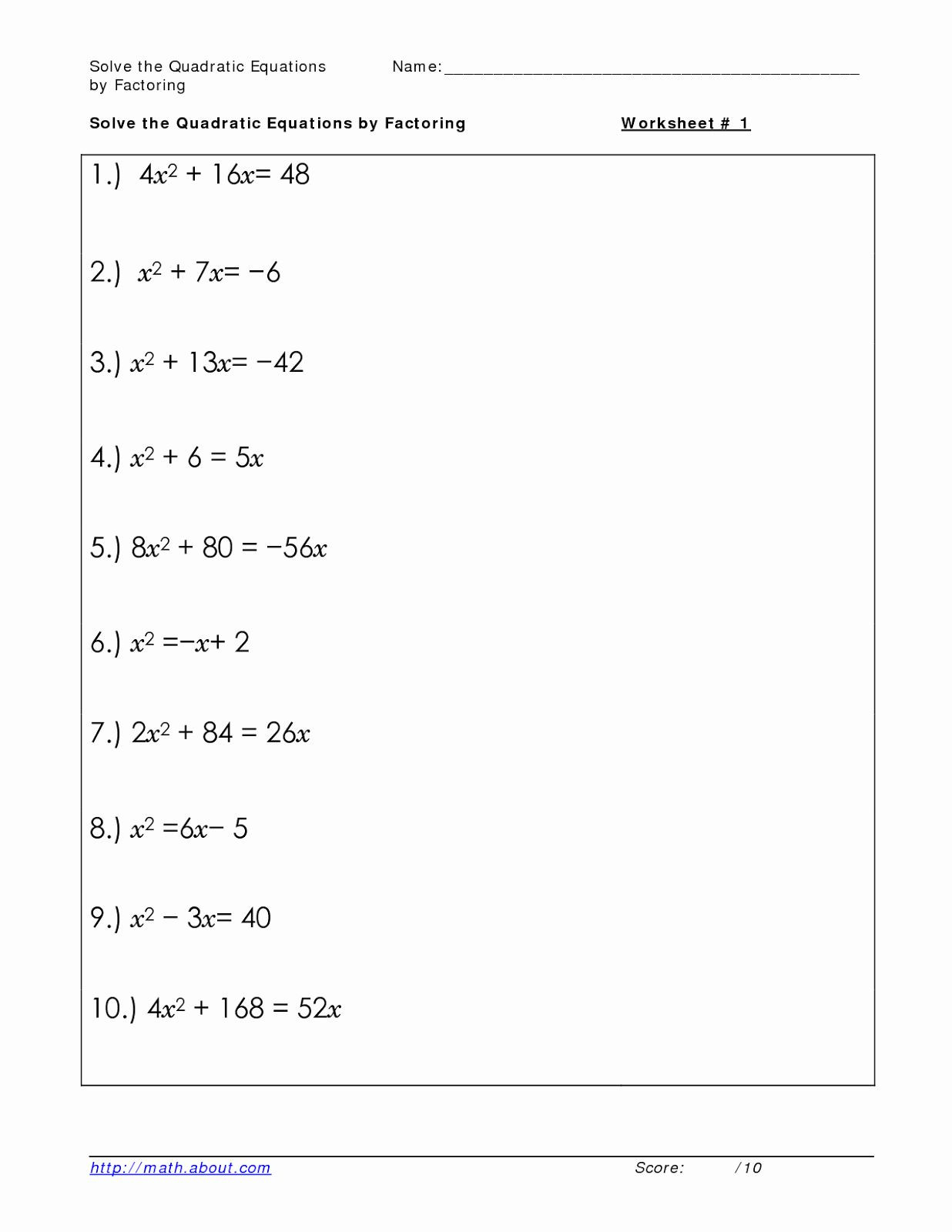 30 Completing The Square Worksheet Education Template