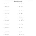 30 Factoring Polynomials By Grouping Worksheet Education Template