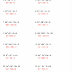 30 Factoring Trinomials A 1 Worksheet Education Template