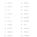 30 Factorization Of Algebraic Expressions Worksheets