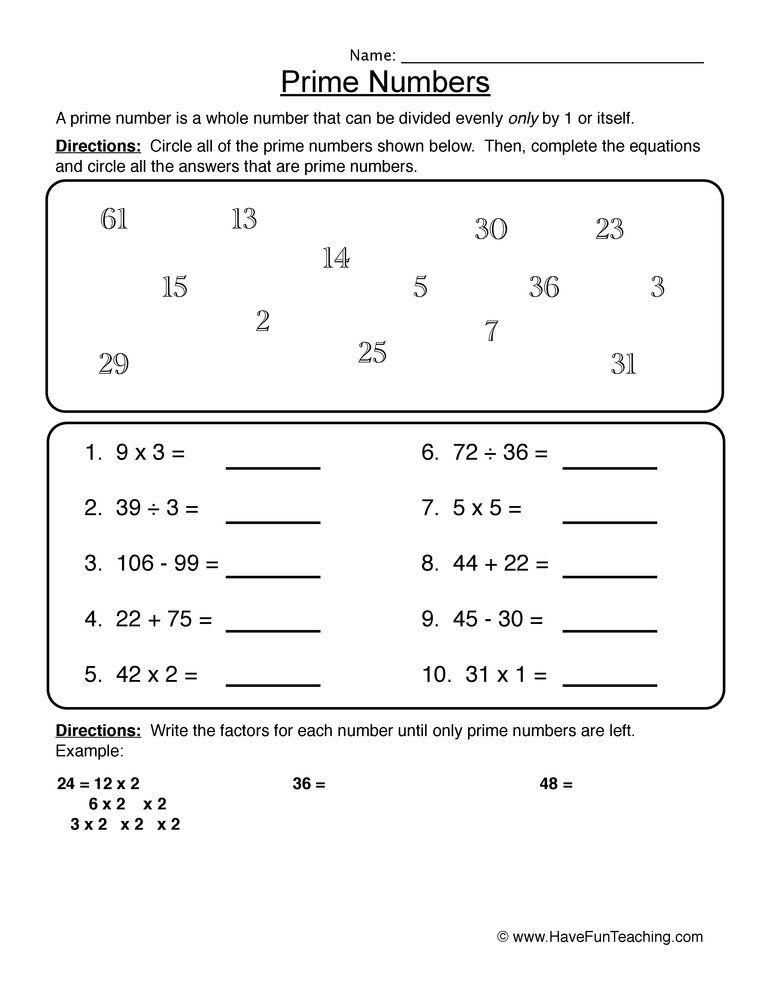 30 Prime And Composite Numbers Worksheets Pdf Coo Worksheets