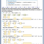 42 The Remainder And Factor Theorems Worksheet Answers Worksheet Database