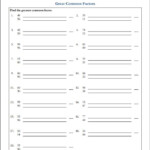 5th Grade Greatest Common Factor Worksheets EduMonitor