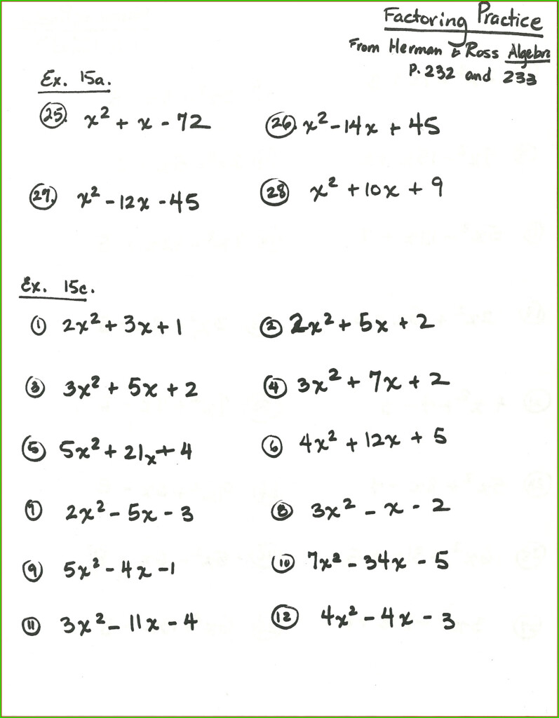 7th Grade Factoring Algebraic Expressions Worksheet Worksheet Resume 