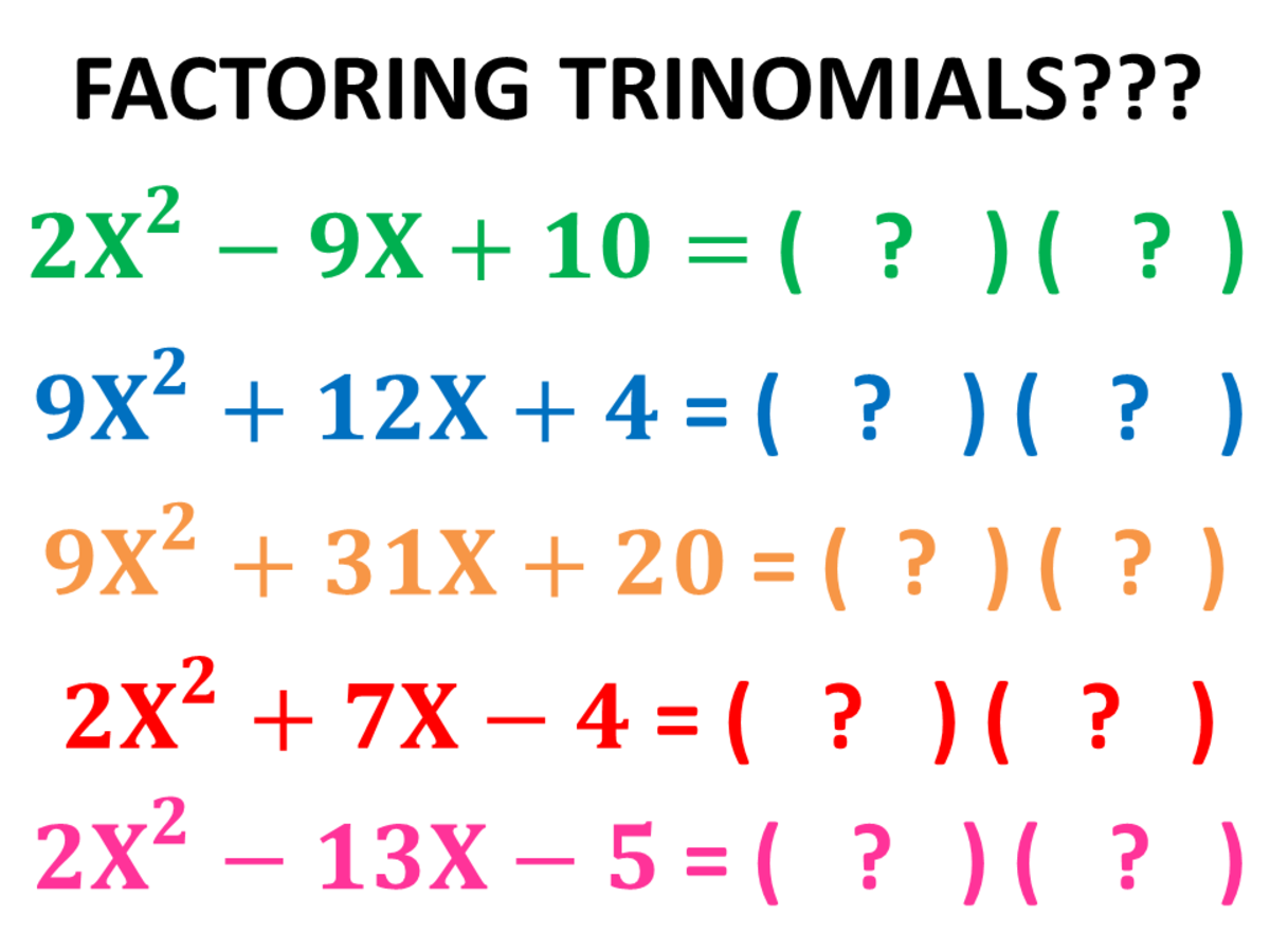 AC Method Factoring Quadratic Trinomials Using The AC Method Owlcation