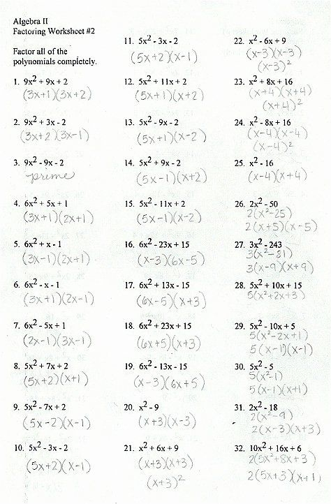 Box Method For Factoring Trinomials Worksheet Winelasopa