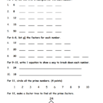 Class 5 Maths Factors And Multiples Worksheet Times Tables Worksheets