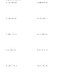 Distribute And Combine Like Terms Worksheet