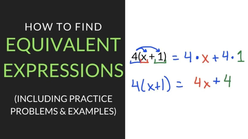 Distributive Property Equivalent Expressions Worksheet