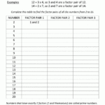 Factor Worksheet For Grade 4