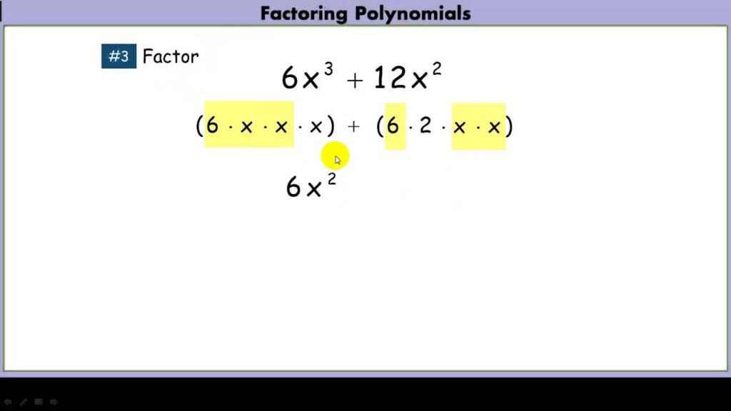 Factoring A GCF Out Of A Polynomial YouTube