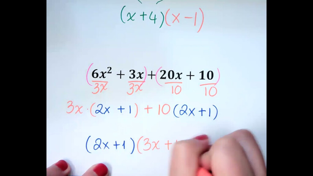 Factoring By Grouping 4 Terms YouTube