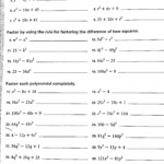 Factoring Difference Of Squares Worksheet