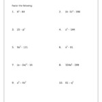 Factoring Difference Of Squares Worksheet Nidecmege