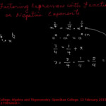 Factoring Expressions With Fractional Or Negative Exponents Algebra