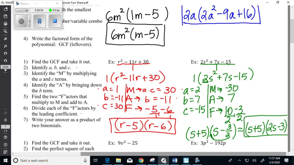 Factoring Methods Review YouTube