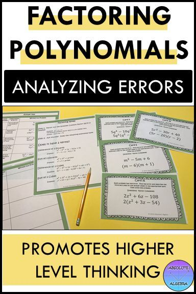 Factoring Polynomials Error Analysis With Google Forms And Printable 