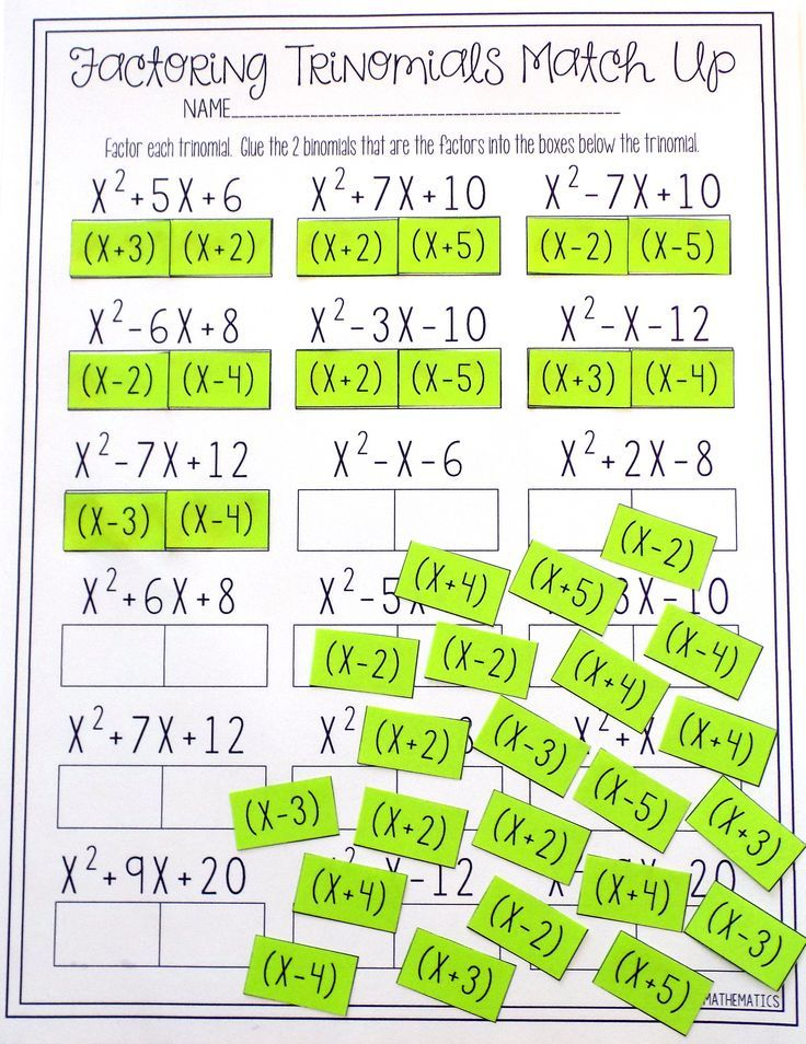 Factoring Polynomials Worksheet With Answers Vegandivas NYC