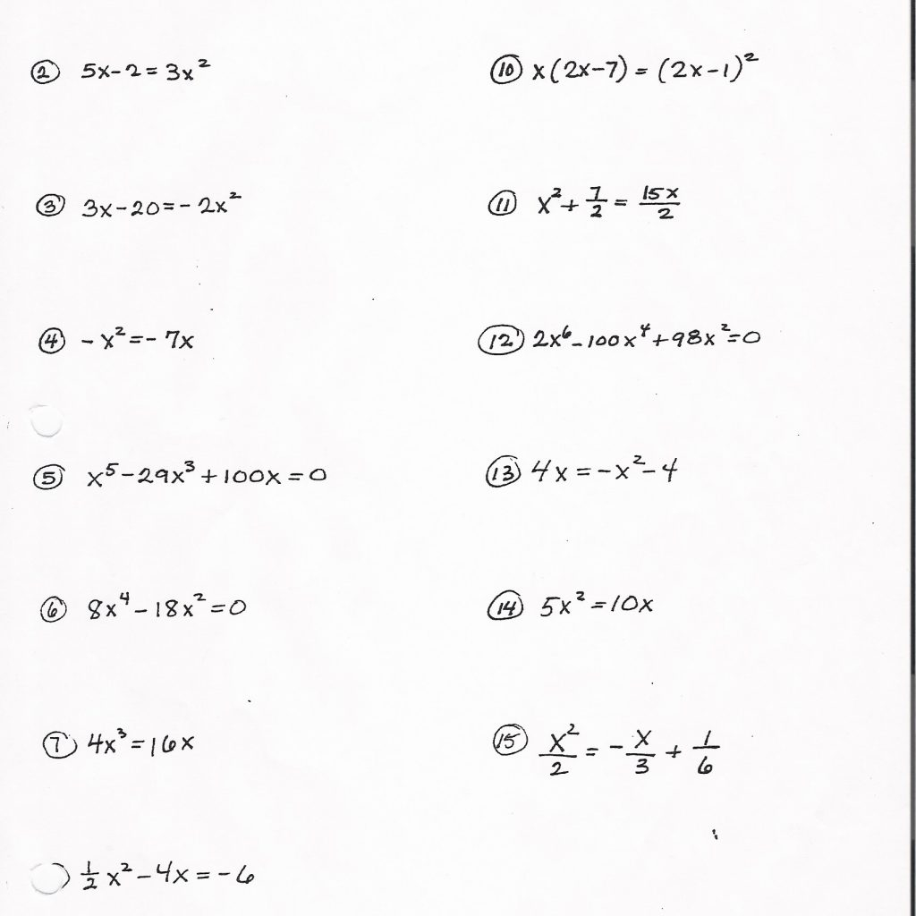 Factoring Polynomials Worksheet With Answers Worksheets Samples