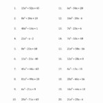 Factoring Polynomials Worksheets