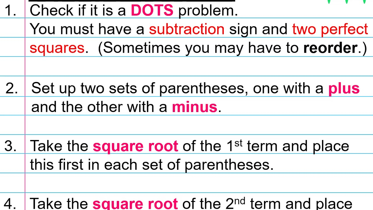 Factoring Putting It All Together YouTube