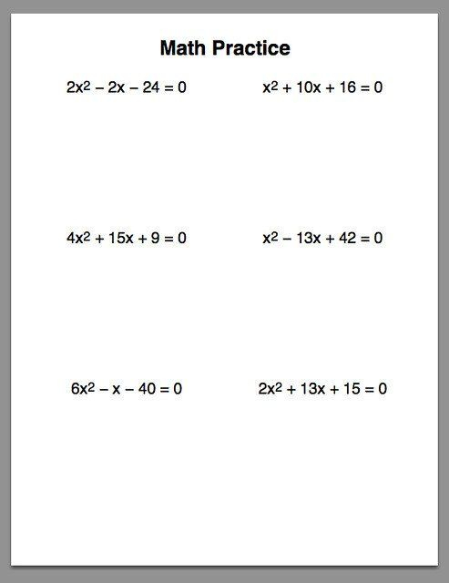 Factoring Quadratics Worksheet Kuta Kidsworksheetfun