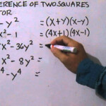 Factoring The Difference Of Two Squares