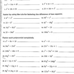 Factoring The Difference Of Two Squares Worksheet Factoring Db excel