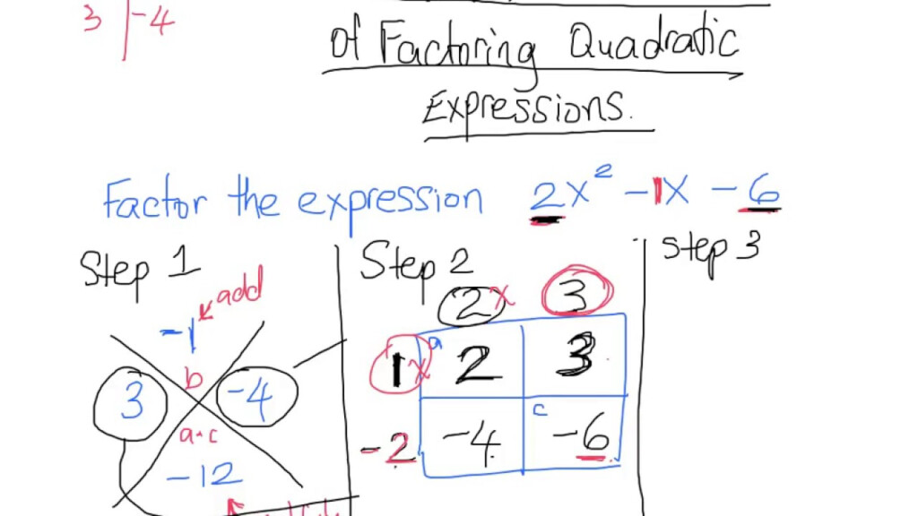 Factoring Using The Diamond Box Method YouTube