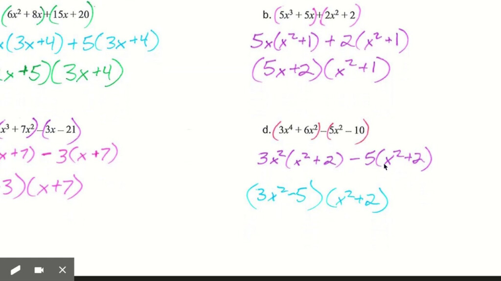 Factoring Using The Distributive Property Video Lesson YouTube