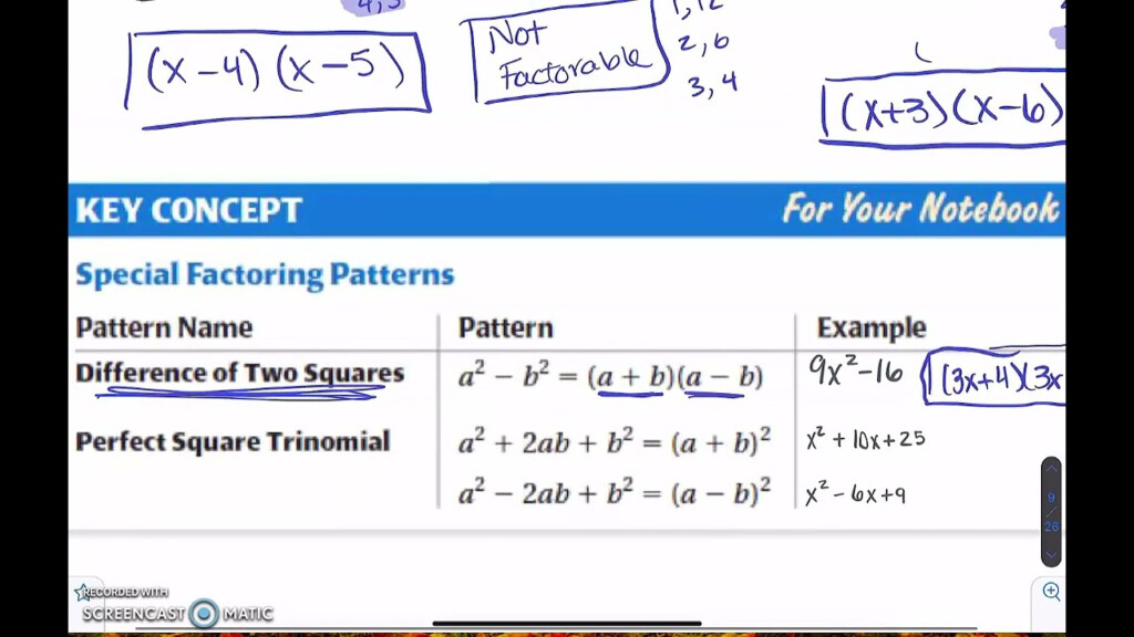 Factoring With Lead Coefficient Of One YouTube