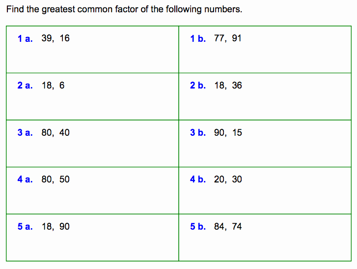 Factoring Worksheet 4th Grade