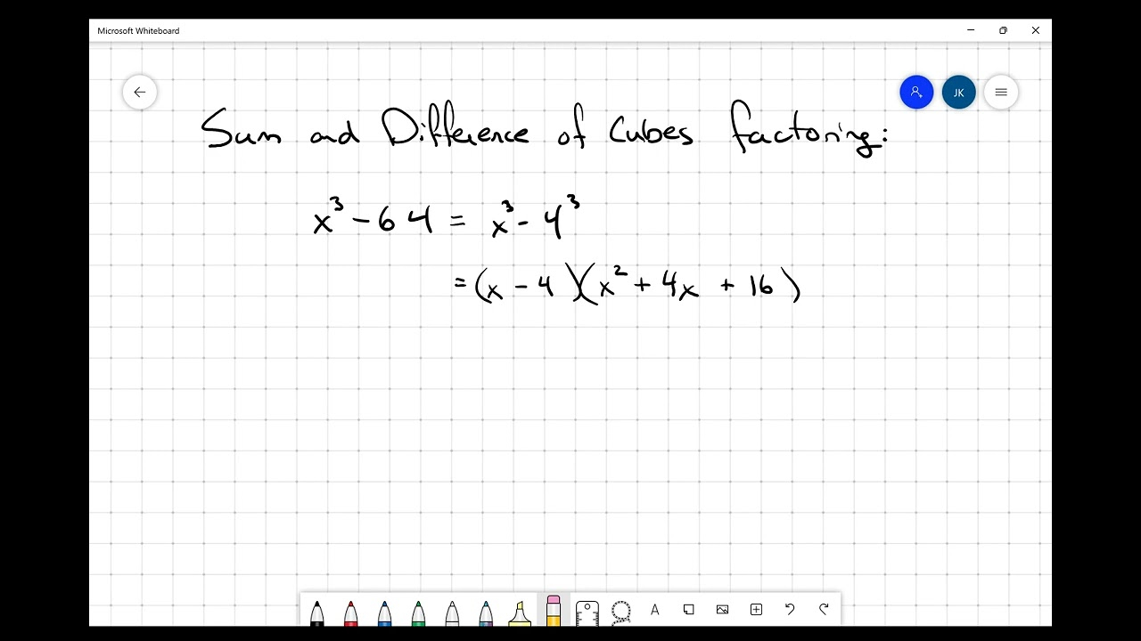 Factoring X Cubed Minus 64 YouTube