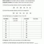 Factors And Multiples Worksheet