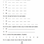Factors And Multiples Worksheets Worksheets Day