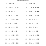 Find The Missing Factors Worksheets 99Worksheets