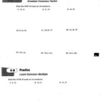 GCF LCM Using Prime Factorization Worksheet