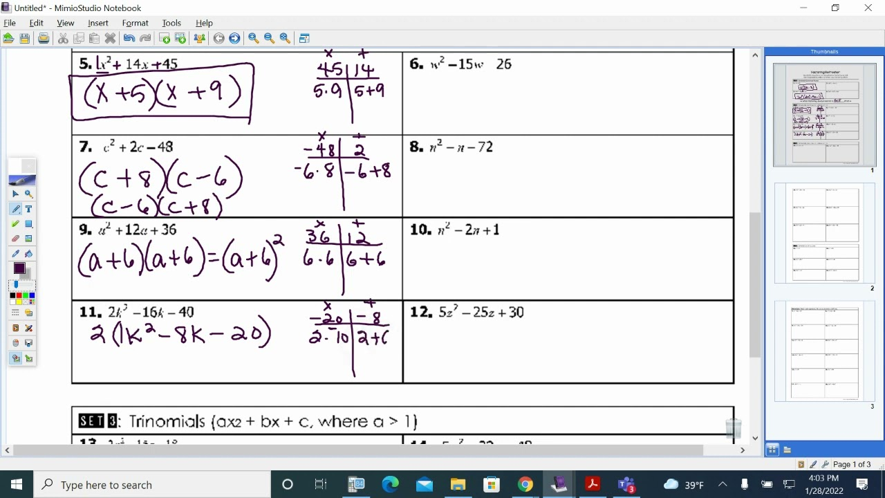 HON FACTORING REFRESHER YouTube