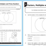 KS2 Common Factors Multiples And Prime Numbers Worksheets