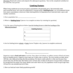 Limiting Factors And Carrying Capacity Worksheet